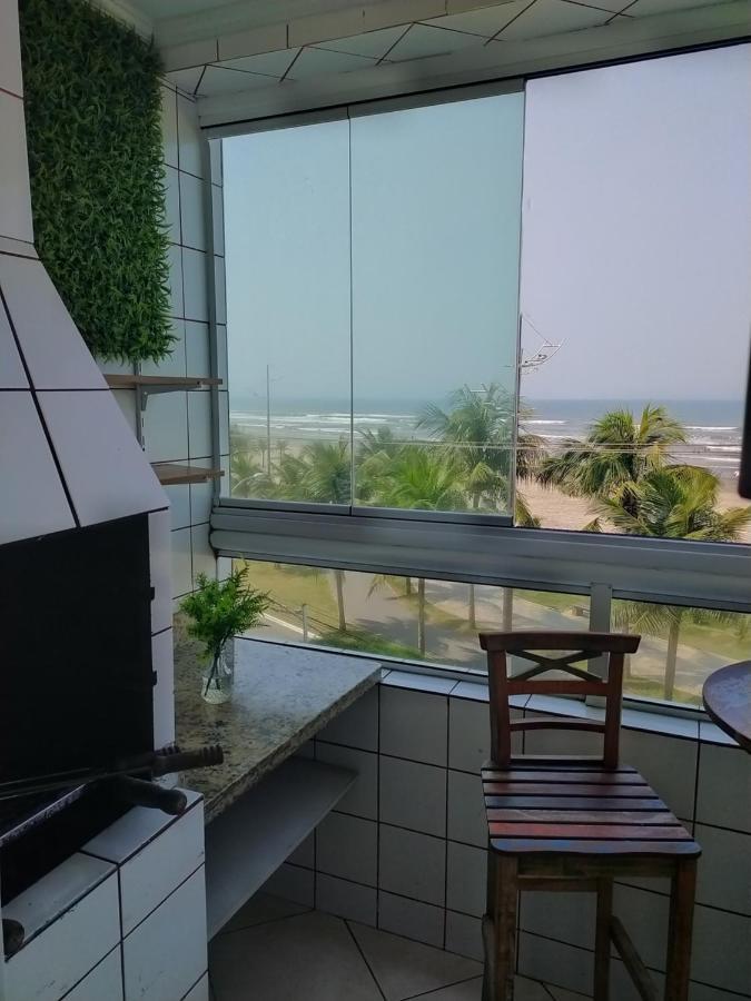Apto. (pé na areia) com Churrasqueira na sacada Praia Grande (Santos) Exterior foto